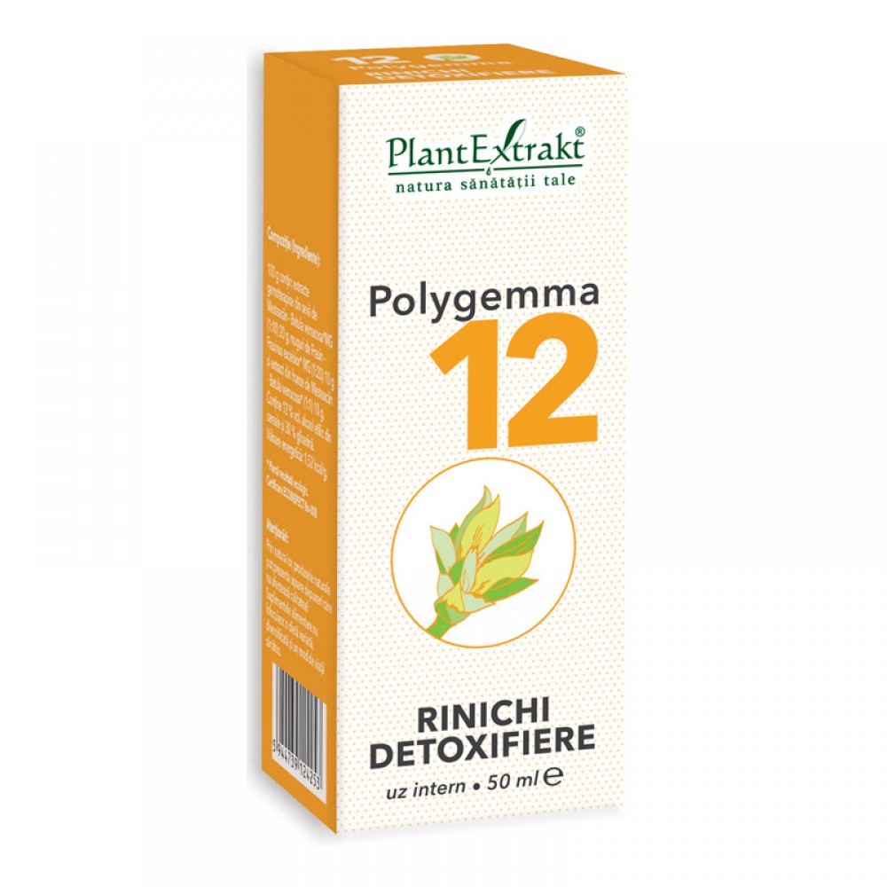 Polygemma 12 Rinichi detoxifiere - PlantExtrakt, 50 ml (Detoxifiere) - dieta-daneza.ro