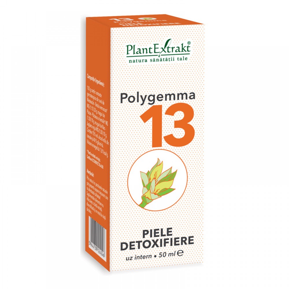 Polygemma 13, Plantextrakt, 50 ml , Detoxifiere piele.