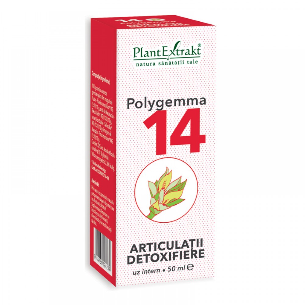 Polygemma 14 Articulatii Detoxifiere, 50 ml, Plant Extrakt | Planteco