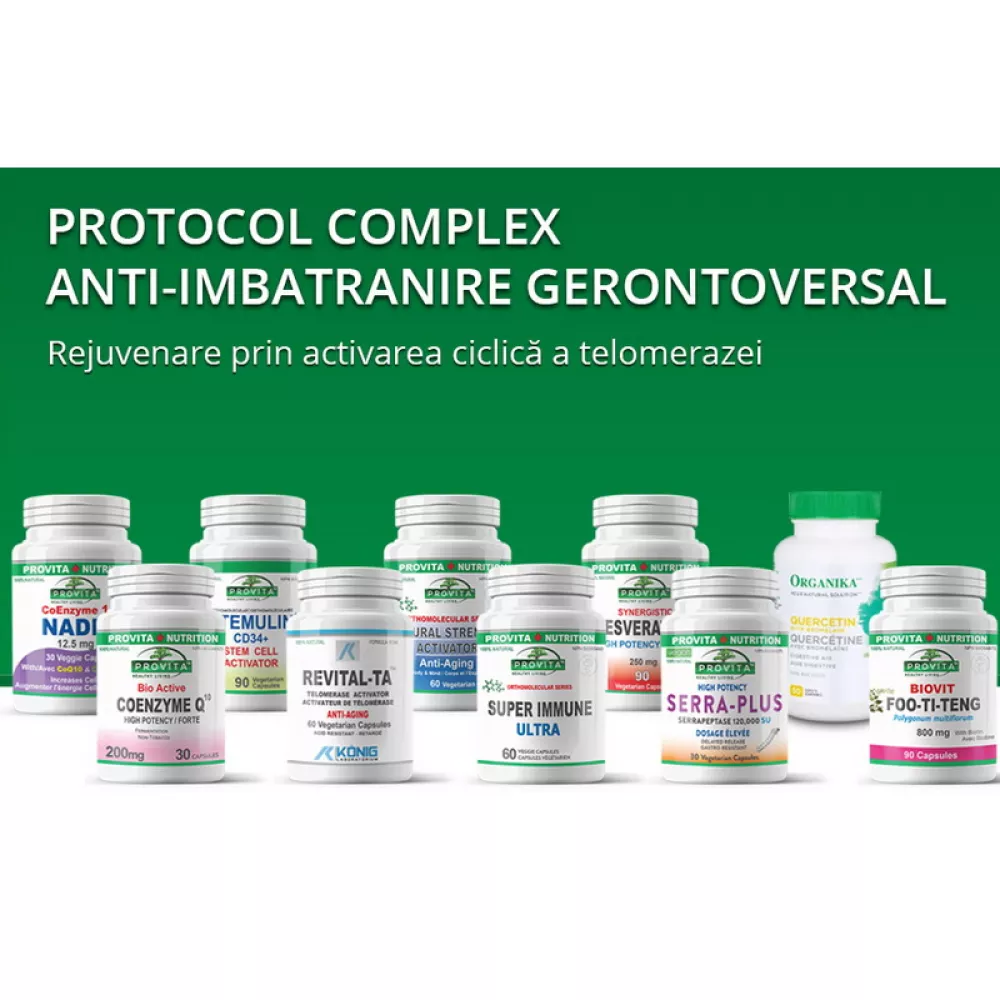 Provita Nutrition Protocol Complex Anti-imbatranire Gerontoversal (Suplimente nutritive) - Preturi